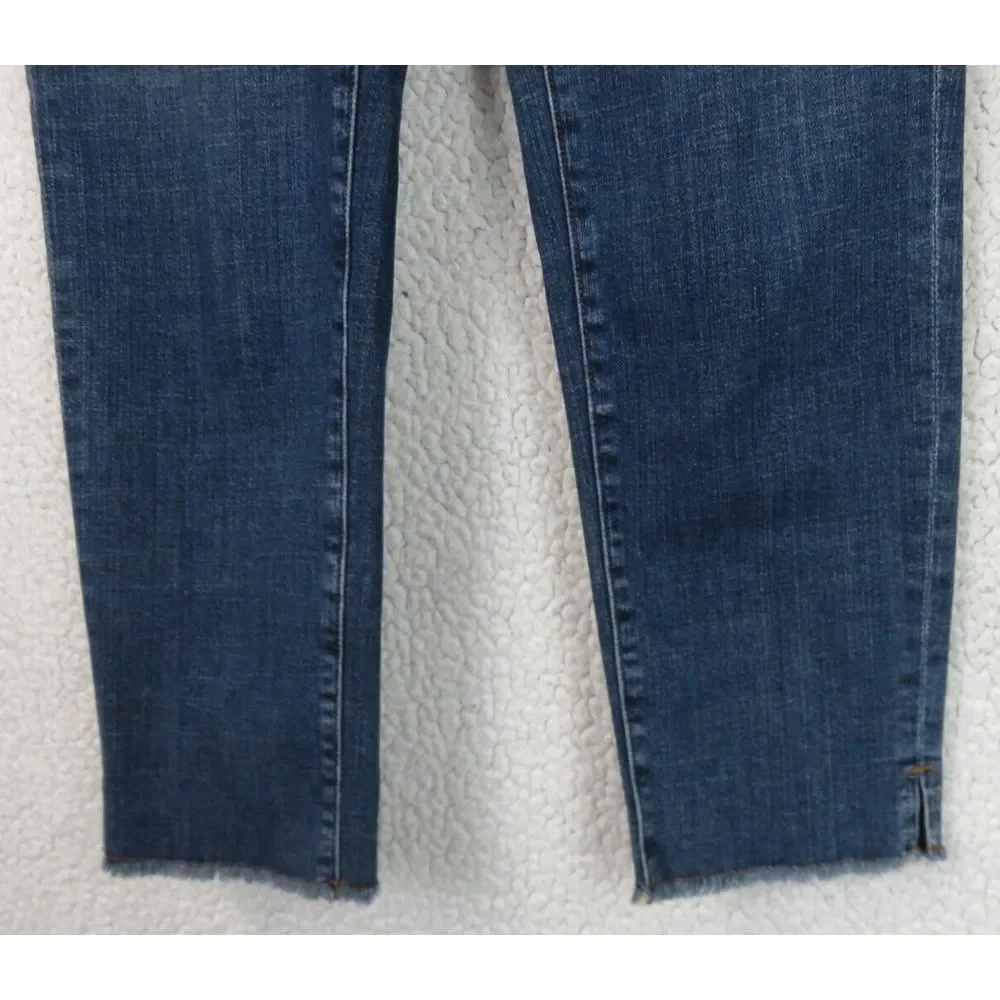 Womens‎ Eileen Fisher Jeans Size 2 Made in USA Blue Cotton Cropped Capri 28x27 - Picture 10 of 11